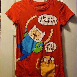 Adventure Time T-shirt Red SM